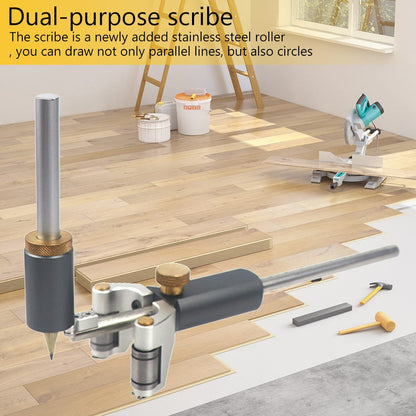 WEITARI Wood Scribe Tool, Woodworking Linear Arc Dual-purpose Scriber Ruler Parallel Line Drawing Tool Measuring Gauge DIY Multifunctional Woodworking Scribe Tools