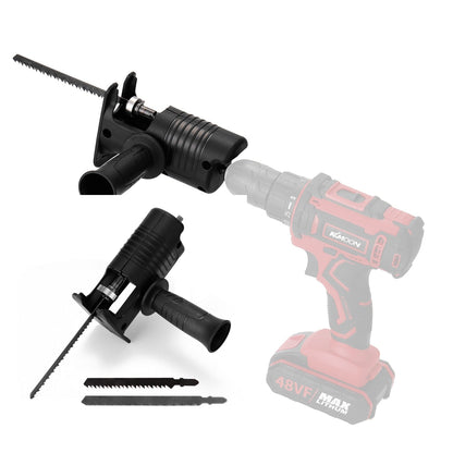 WEITARI® Electric Drill to Reciprocating Saw Adapter Chainsaw Conversion Head Saw Blades Handle Kit,Power Hand Saw Drill Attachment, Jig Saw Attachment,Drill Saw Attachment