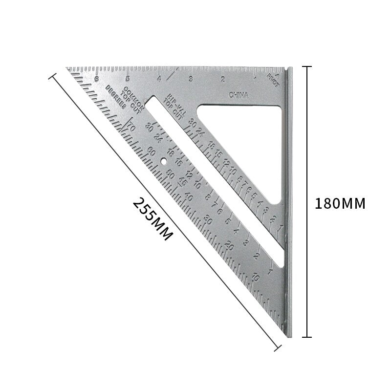 WEITARI® Carpenter Square, 7-inch Aluminum Square Carpenter Triangle Square Pressional Easy-Read Layout Tool framing Square (Aluminum)