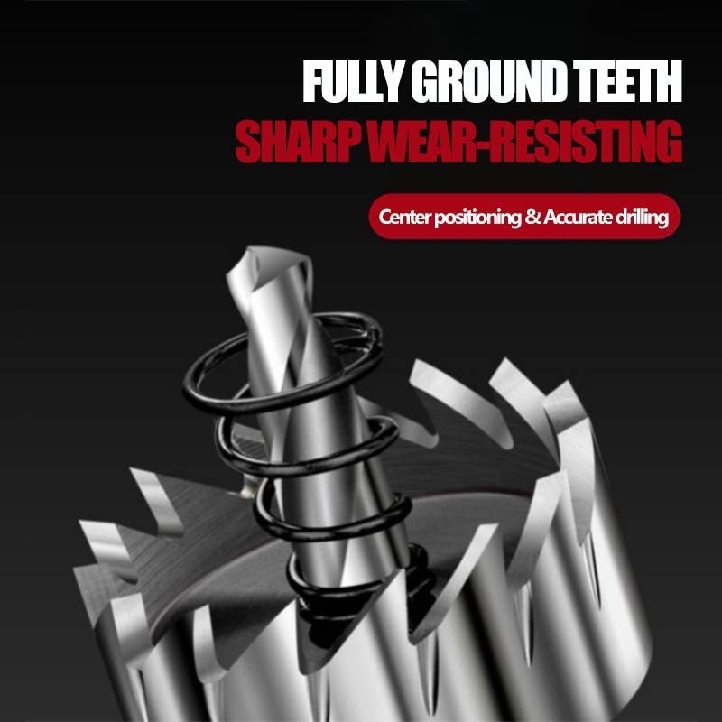 WEITARI 5Pcs HSS Hole Saw Cutter 16-30mm 5/8-Inch to 1-3/16 Inch, Drill Bits Set Heavy Duty Tool Kit for Stainless Steel, Aluminum Alloy, Plastic and Wood