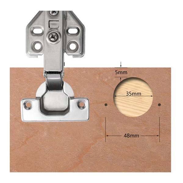 WEITARI 35MM Concealed Hinge Jig, Aluminum Alloy Hinge Hole Drilling Jig Wood Puncher Locator Woodworking Tool Drilling for Door Cabinets Hinges Mounting