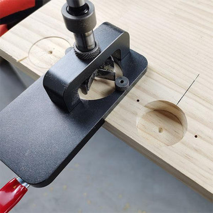 WEITARI 35MM Concealed Hinge Jig, Aluminum Alloy Hinge Hole Drilling Jig Wood Puncher Locator Woodworking Tool Drilling for Door Cabinets Hinges Mounting