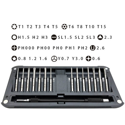 WEITARI Precision Screwdriver Set, 30 in 1 Mini Screwdriver, Screwdriver Bit Sets, Multifunction Precision Screwdriver Kit, Repair Tool Kit for Electronics, Computer, Eyeglass, Phone, Watch